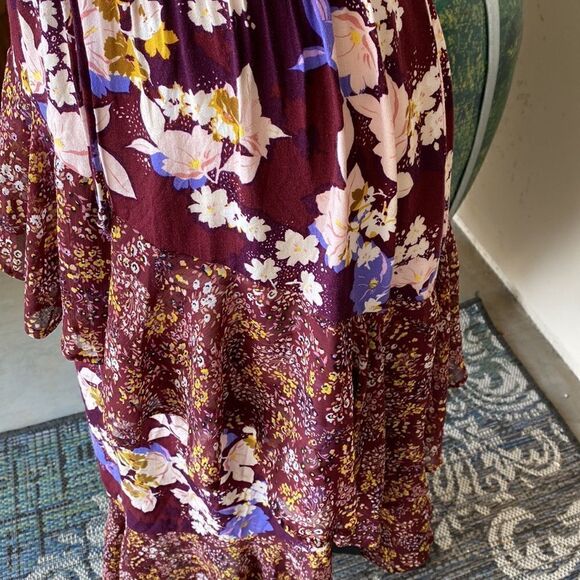 Ruffled gypsy style elastic waist skirt size large - Picture 7 of 7